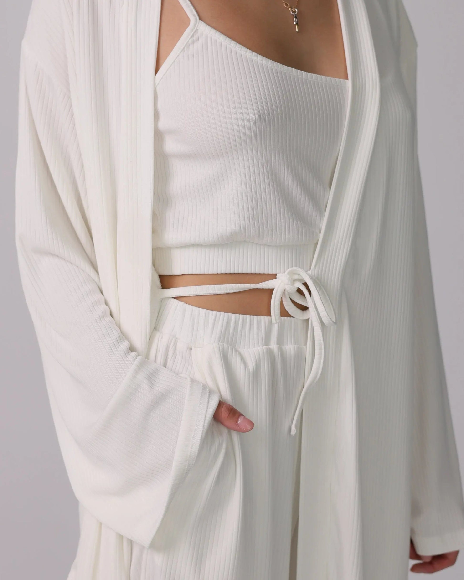 Lana™ White Loungewear Set with Shorts - Cozy & Stylish Homewear