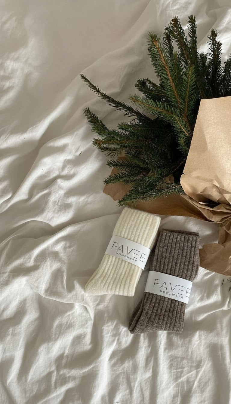 Warm socks made of natural wool Favee.me